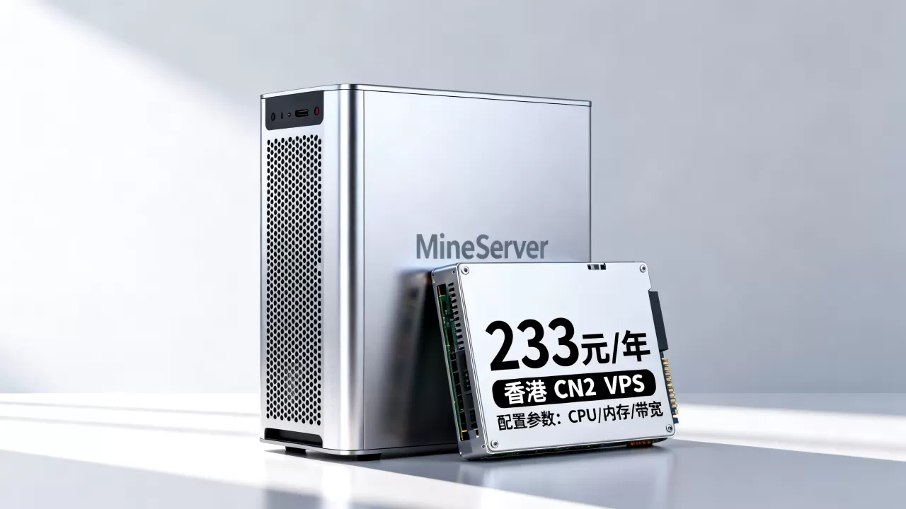 MineServer主机233元/年配置如何？香港CN2 VPS推荐