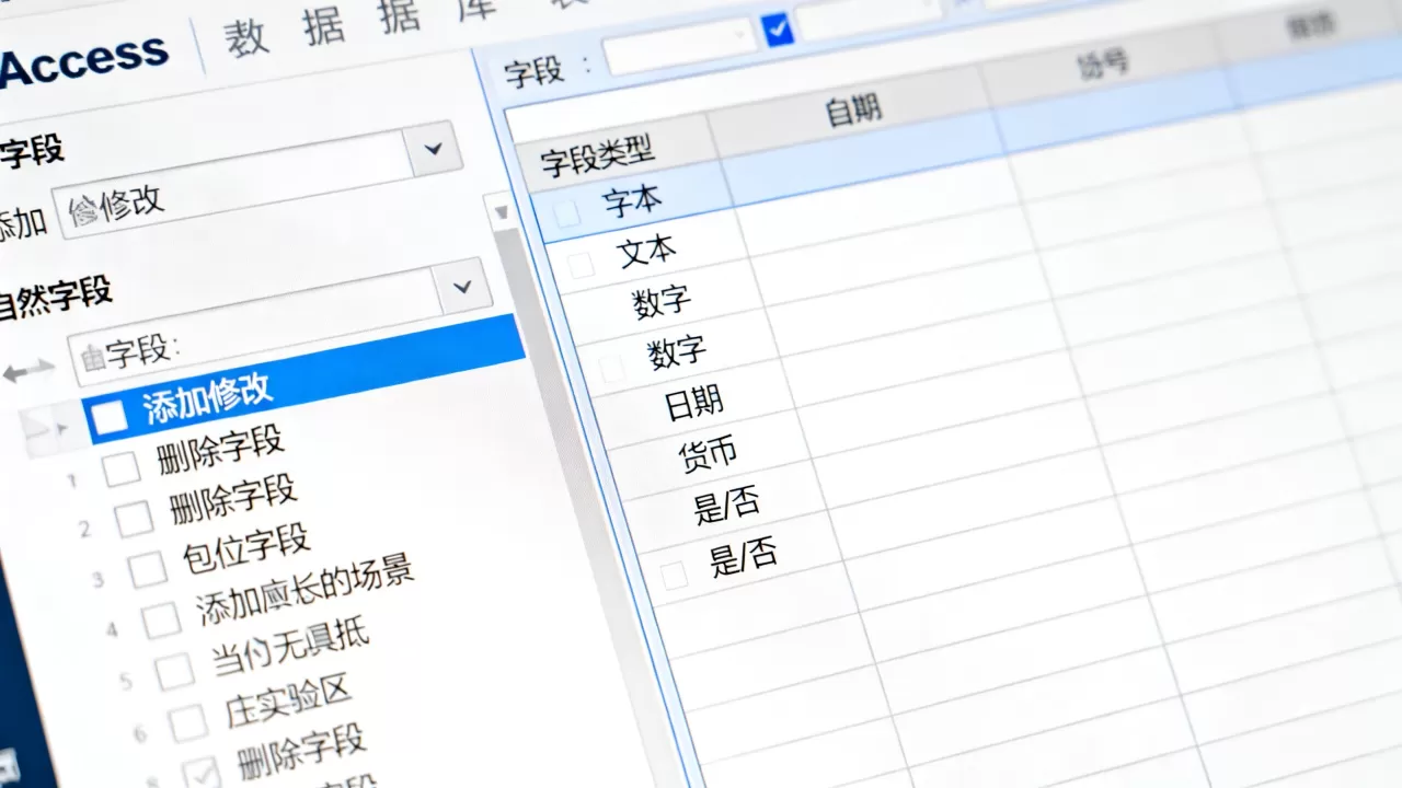 Access数据库表中的字段如何操作?access数据库字段类型有哪些 Access数据库表中的字段如何操作?access数据库字段类型有哪些