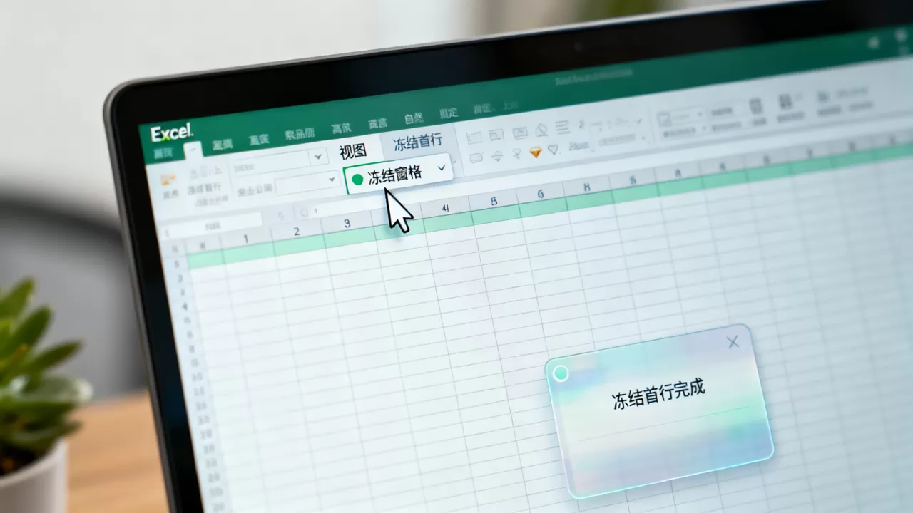 表格怎么固定表头？Excel冻结首行设置方法