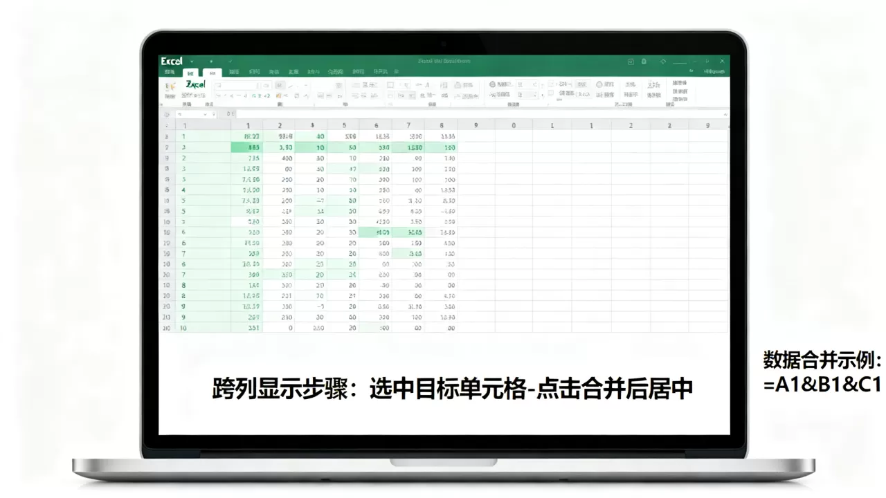 Excel跨列显示怎么做?Excel多列数据合并显示 Excel跨列显示怎么做?Excel多列数据合并显示