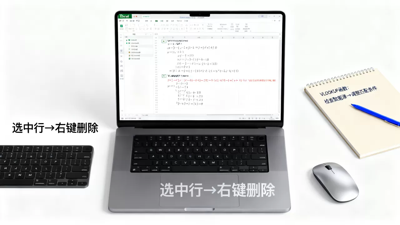 Excel如何删除行？VLOOKUP函数找不到值的解决办法