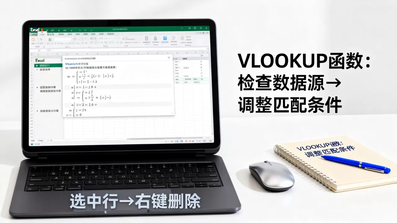 Excel如何删除行?VLOOKUP函数找不到值的解决办法 Excel如何删除行?VLOOKUP函数找不到值的解决办法