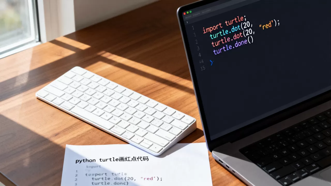python红点怎么画？python turtle画红点代码