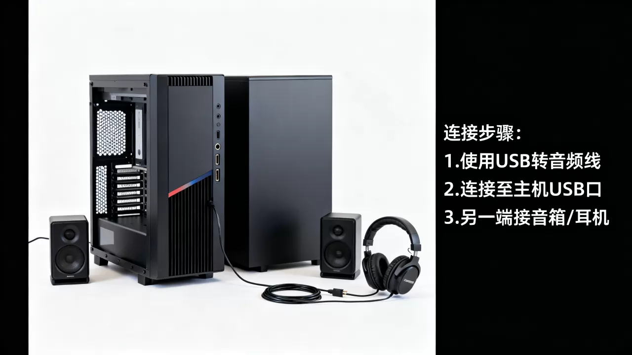 服务器主机没音箱插口怎么办？电脑主机没有耳机孔怎么连接