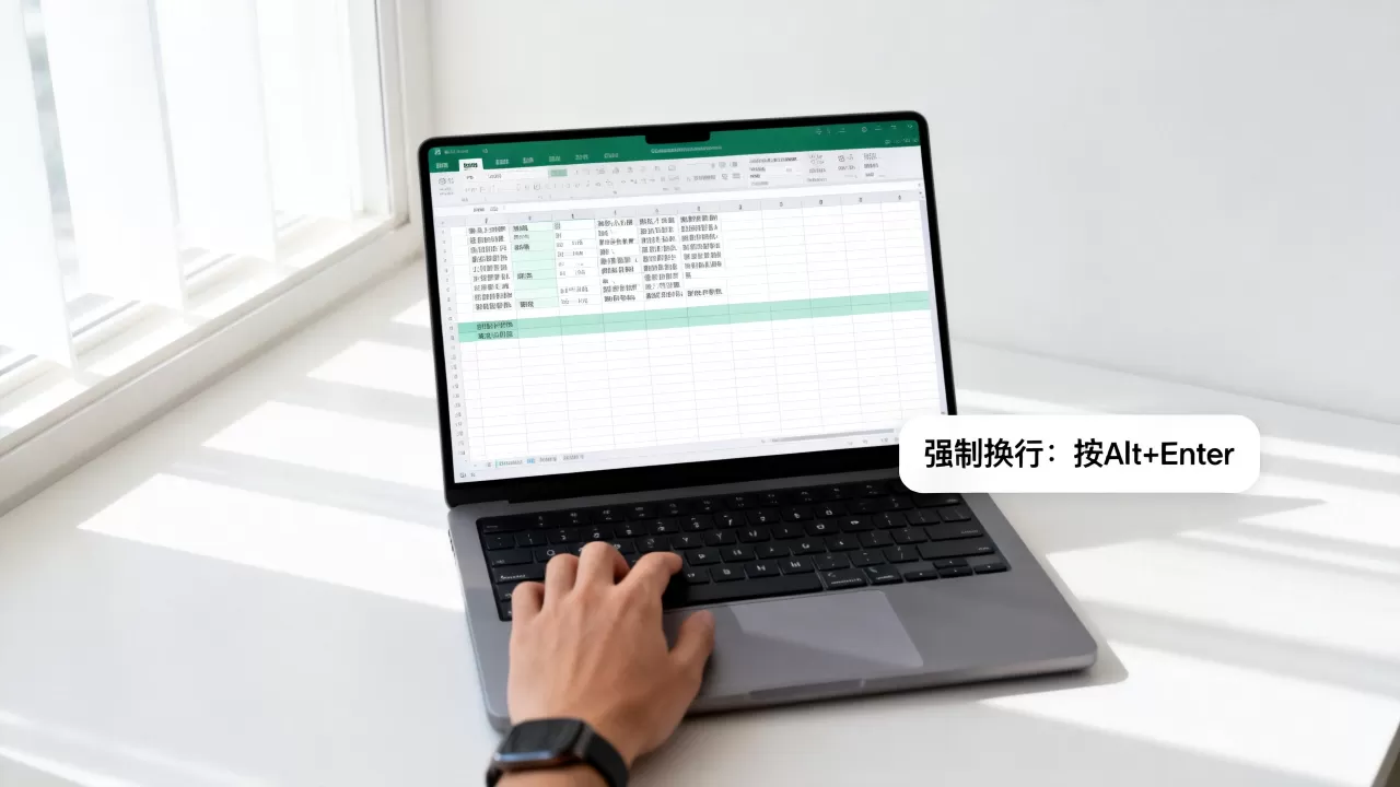 Excel文字回车怎么弄？excel中如何强制换行