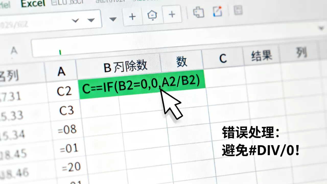 Excel除法出现0怎么办?Excel除法遇到0怎么处理 Excel除法出现0怎么办?Excel除法遇到0怎么处理