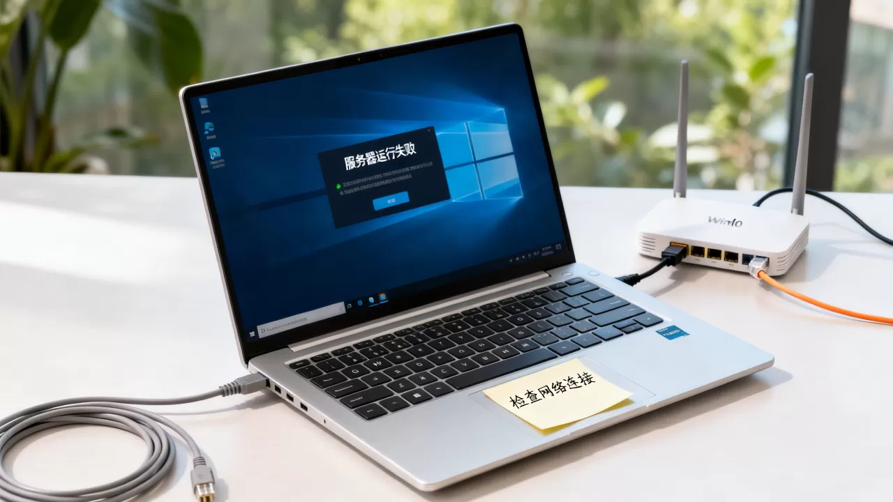 win10笔记本服务器运行失败怎么办，怎么解决
