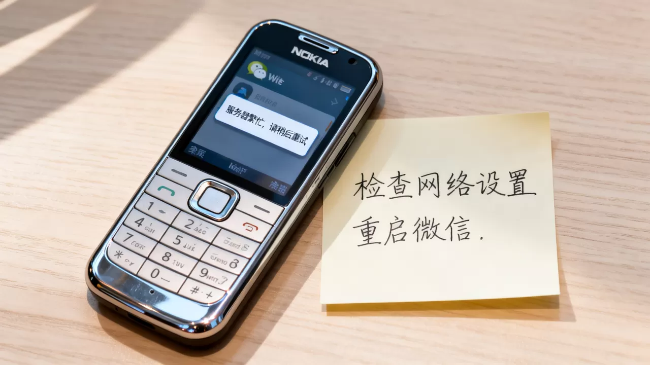 诺基亚e72微信为什么一直显示服务器繁忙,怎么办? 诺基亚e72微信为什么一直显示服务器繁忙,怎么办?