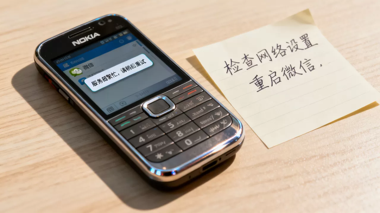 诺基亚e72微信为什么一直显示服务器繁忙,怎么办? 诺基亚e72微信为什么一直显示服务器繁忙,怎么办?