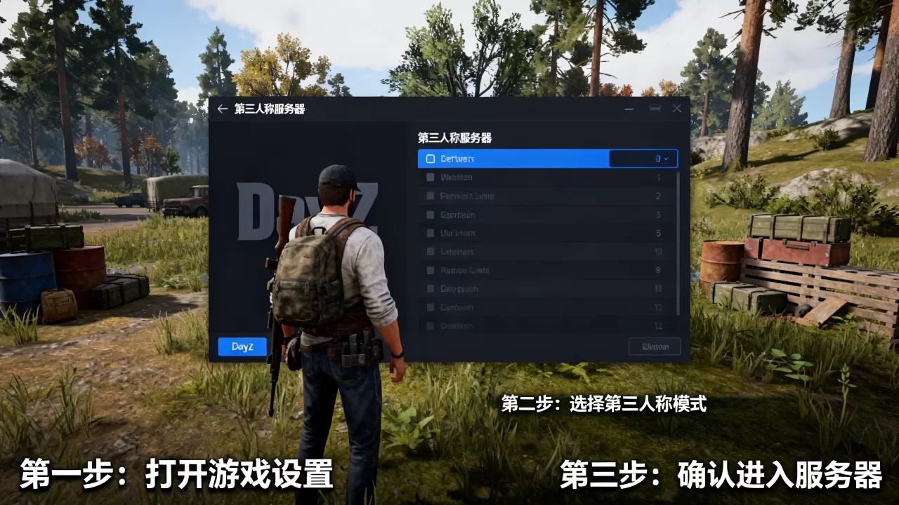 dayz怎么进第三人称的服务器，第三人称服务器进不去怎么办