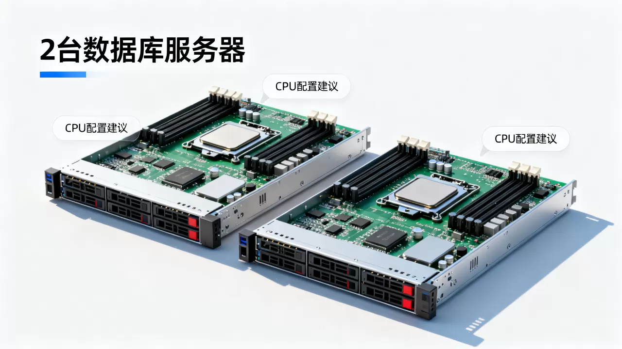 2台数据库服务器需要多少个CPU？，怎么配置才合理