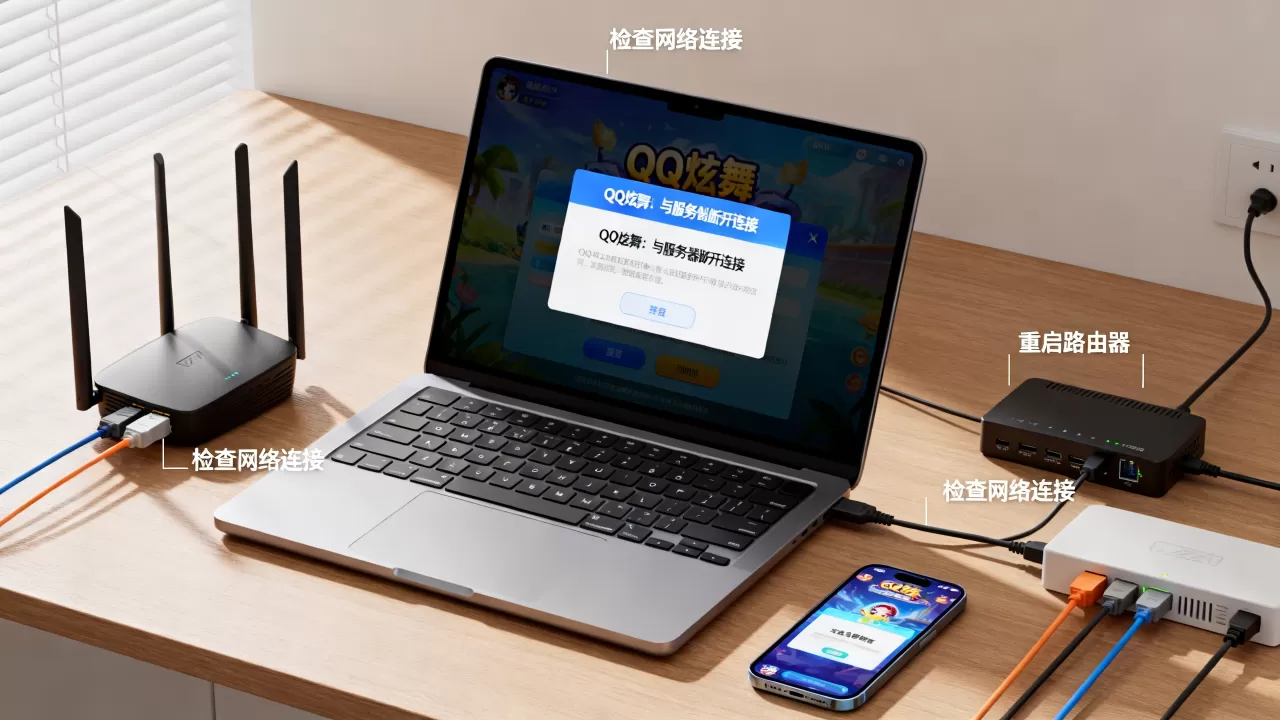 QQ炫舞显示与服务器断开连接咋办,频繁掉线原因是什么