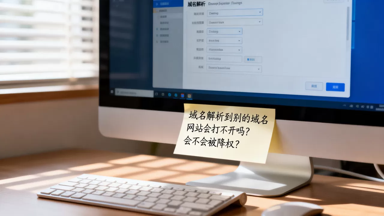 域名解析到别的域名网站会打不开吗？，会不会被降权？