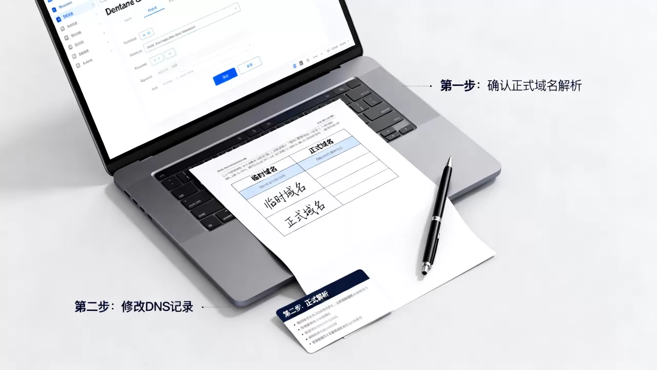 临时域名换正式域名怎么做?注意事项和操作步骤有哪些 临时域名换正式域名怎么做?注意事项和操作步骤有哪些