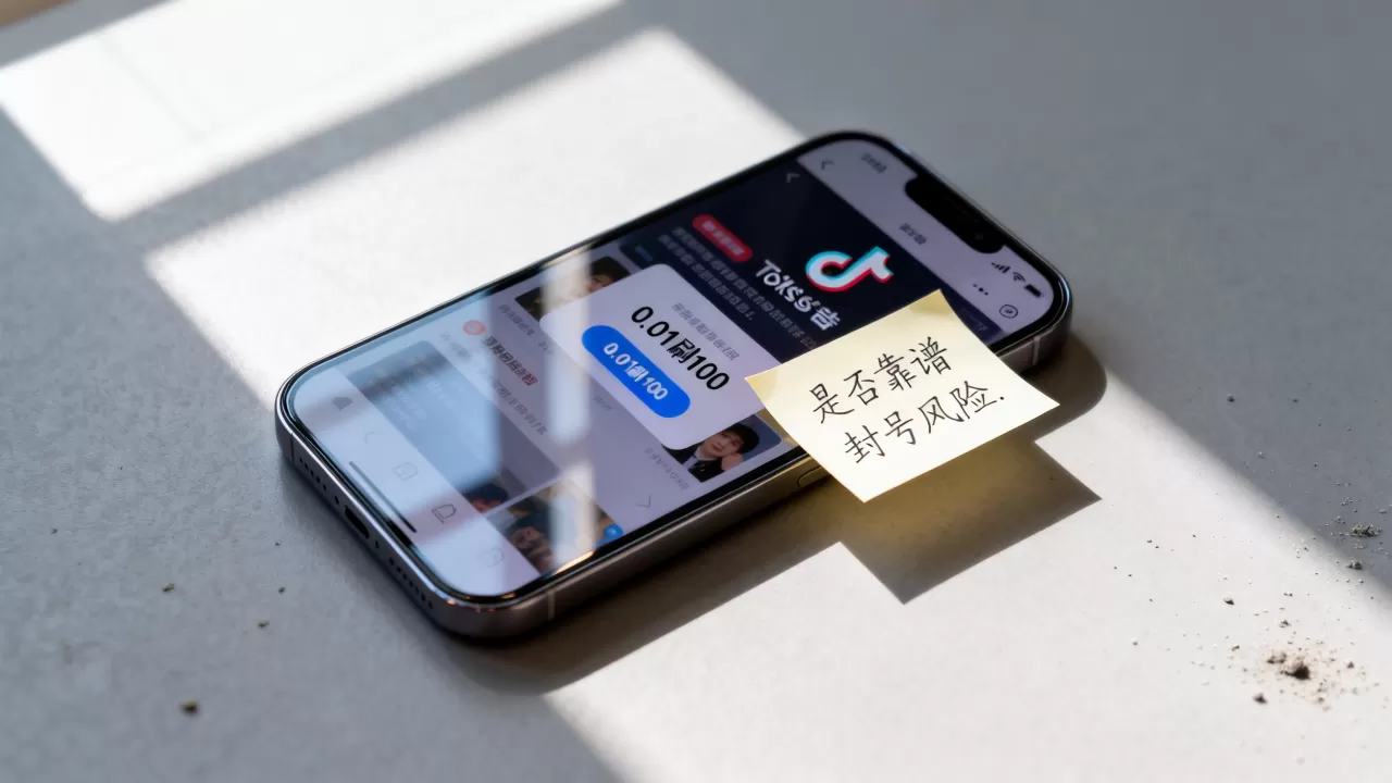 抖音0.01刷100靠谱吗，会不会封号？
