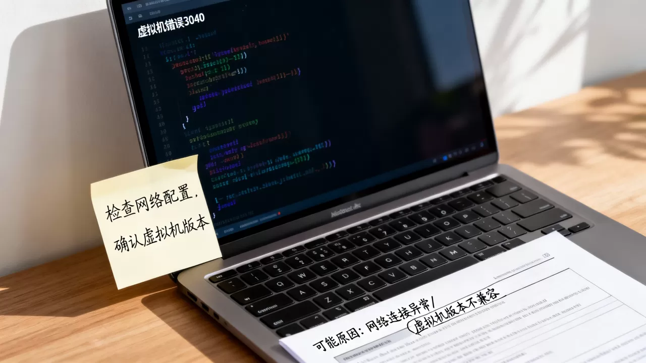 虚拟机错误3040怎么办，报错3040是什么原因？