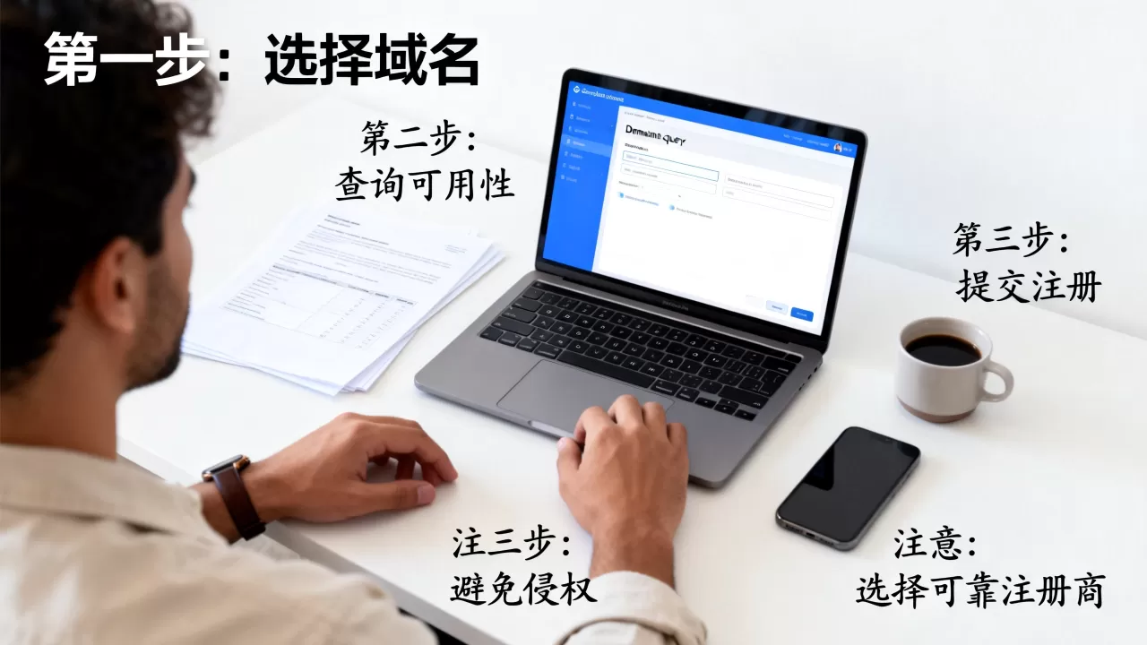 公司域名申请流程有哪些步骤，新手需要注意什么？
