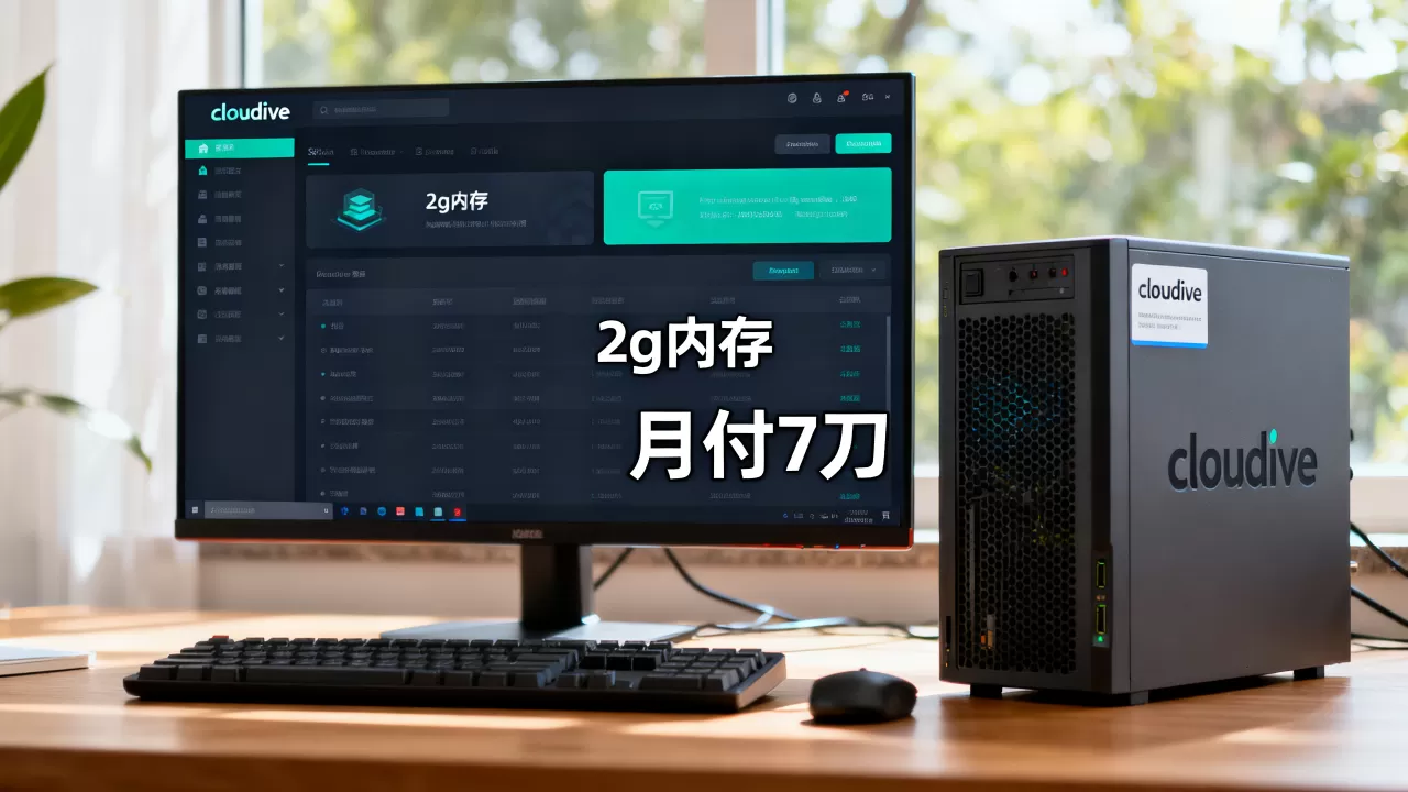 cloudive 2g内存月付7刀简单测评怎么样，值得买吗？