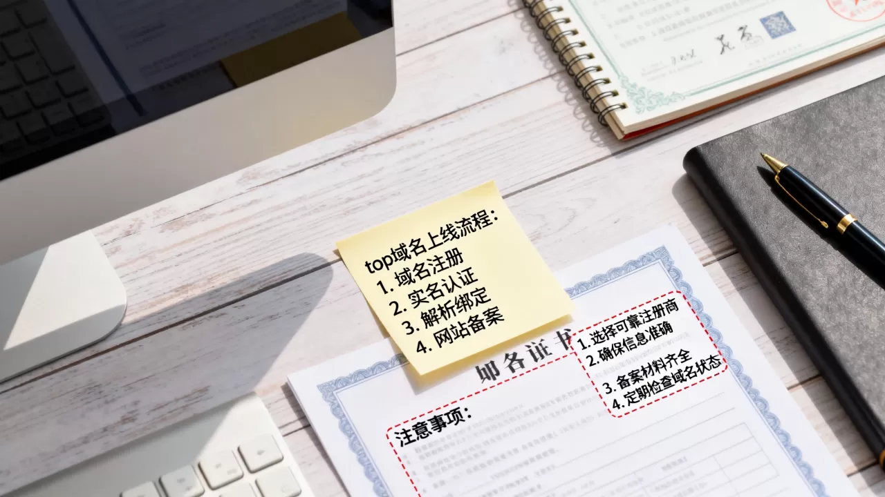 top域名上线流程是什么,有哪些注意事项? top域名上线流程是什么,有哪些注意事项?