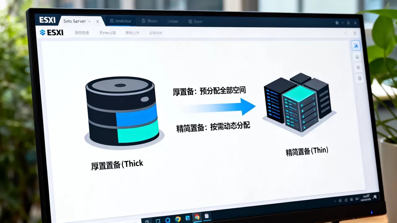 exsi创建虚拟机磁盘类型选哪个？,thick和thin区别是什么