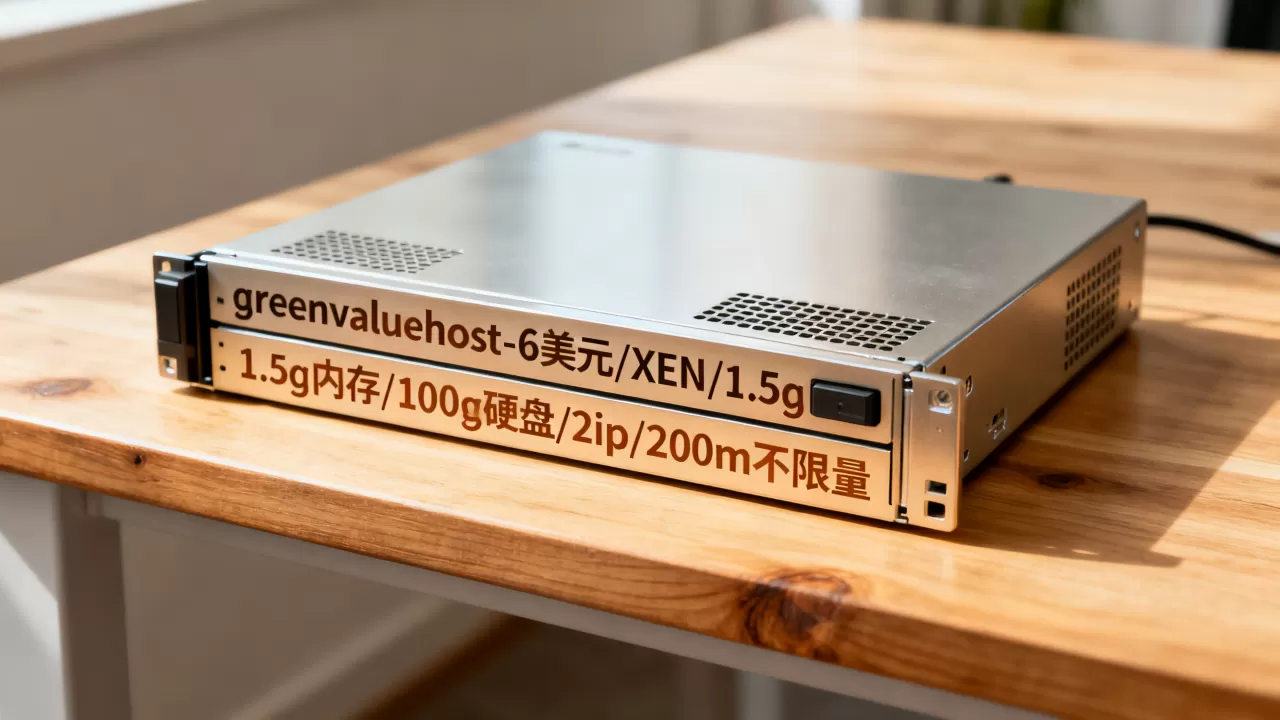 greenvaluehost-6美元/XEN/1.5g内存/100g硬盘/2ip/200m不限量
