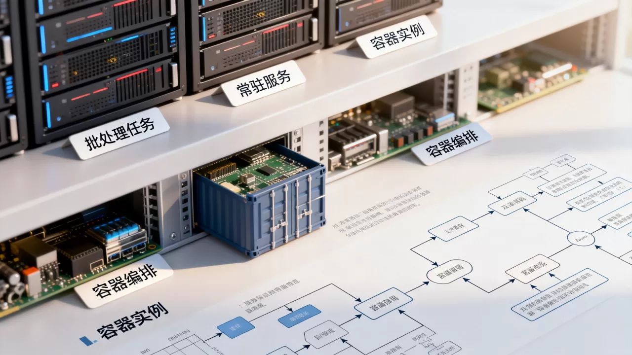 批处理任务和常驻服务容器编排侧重有何不同，容器编排怎么选型