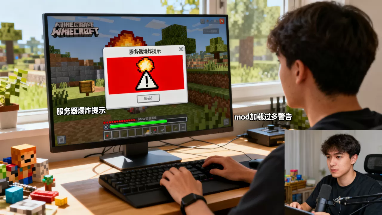 我的世界服务器爆炸了怎么办，mod加载过多怎么解决？