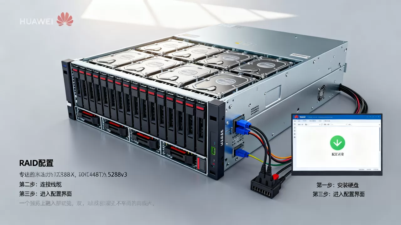 华为5288v3服务器如何做RAID，配置步骤有哪些？