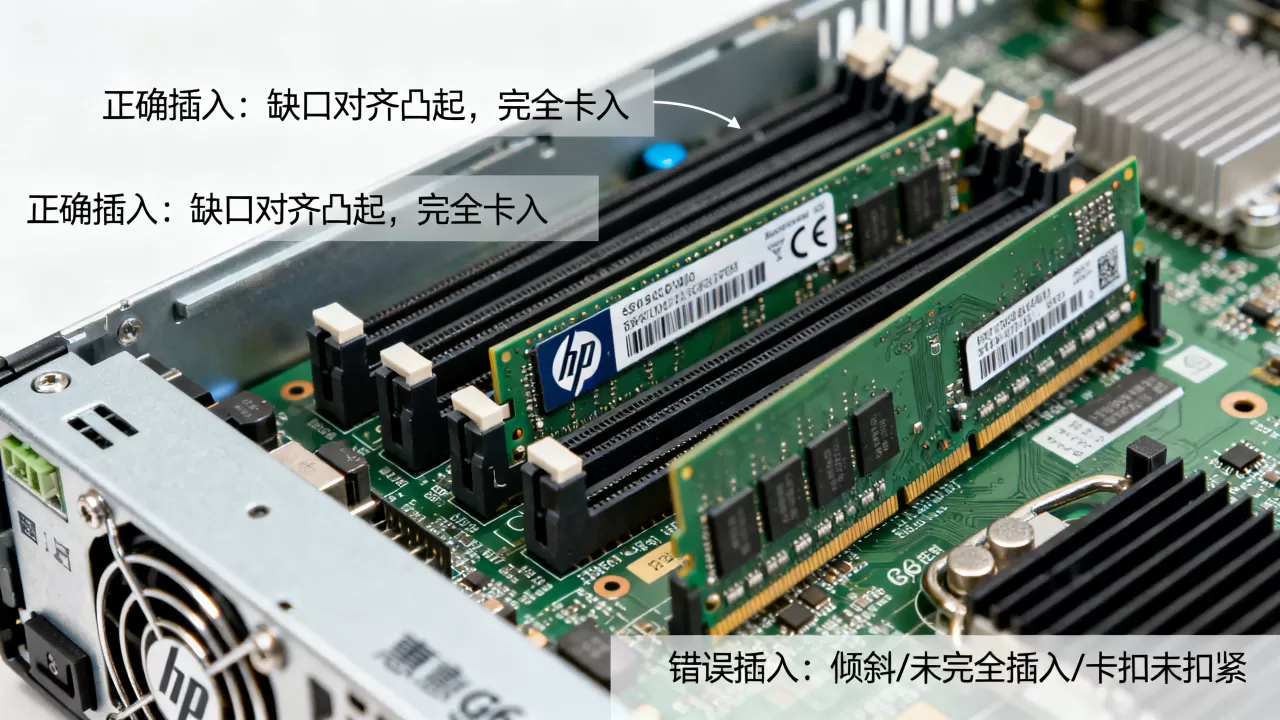 惠普g6服务器内存条怎么插，插错了会有什么后果