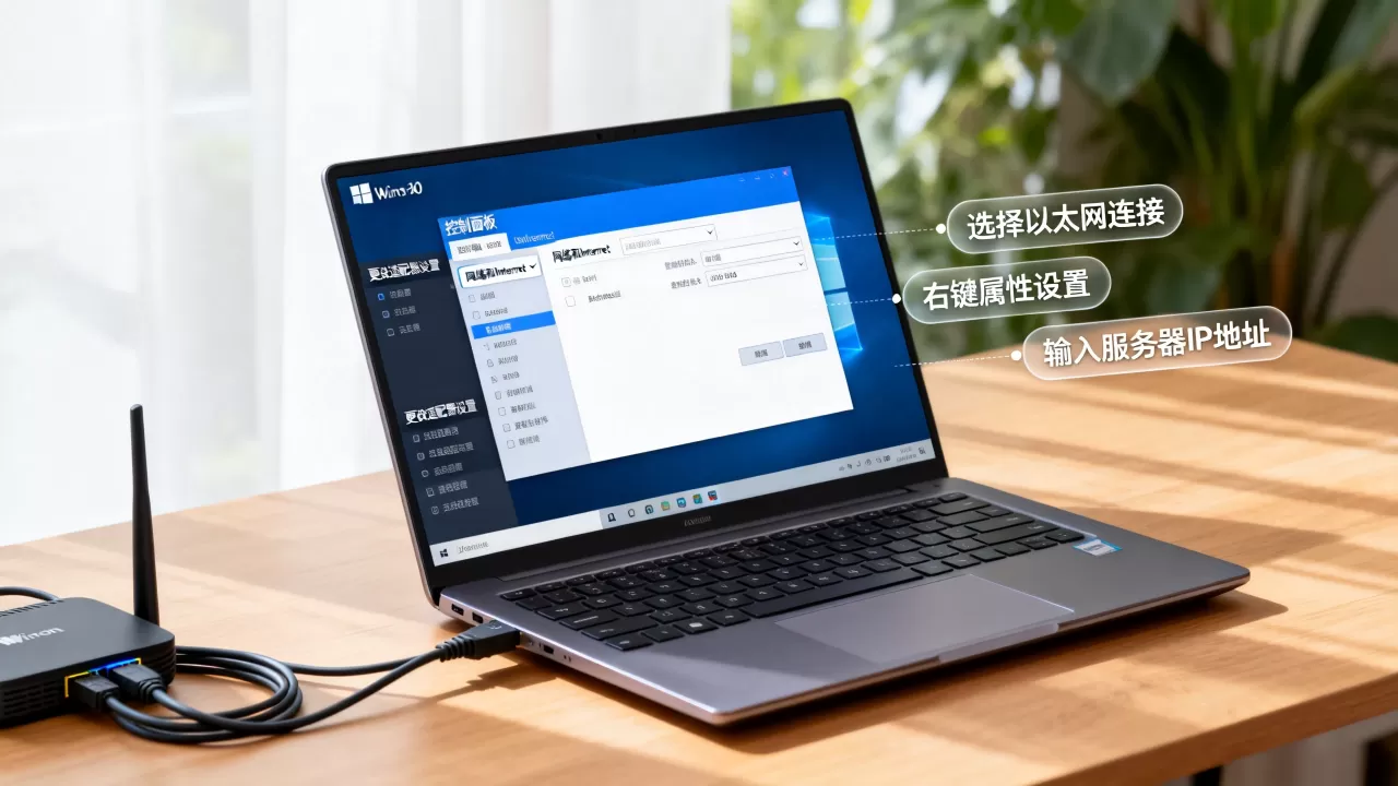win10如何设置访问网络服务器？，win10网络访问设置？