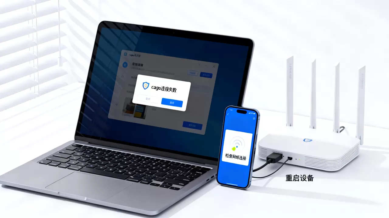 cago连接到任意服务器为什么总是失败，怎么办？