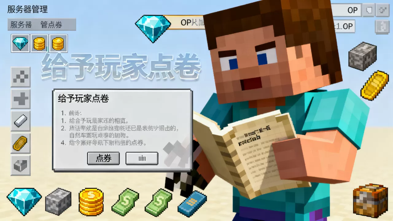 我的世界OP怎么给玩家点卷?,我的世界服务器怎么给点券? 我的世界OP怎么给玩家点卷?,我的世界服务器怎么给点券?