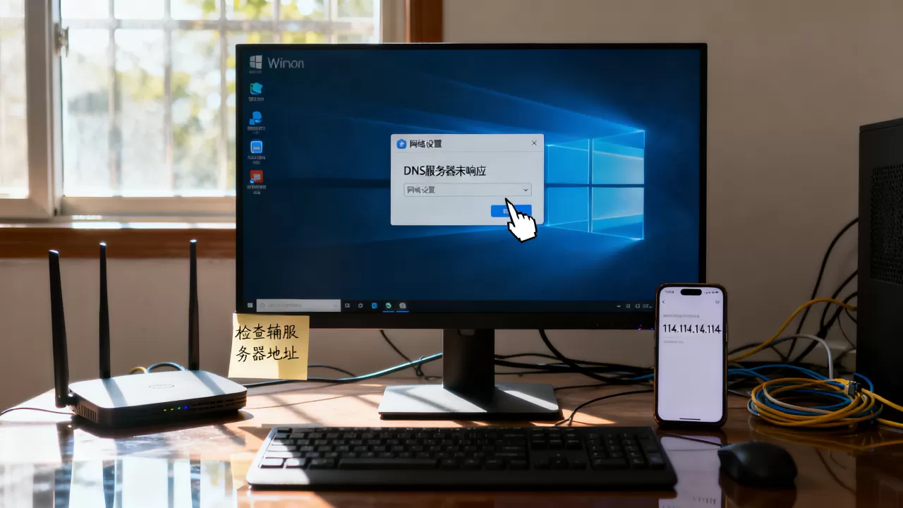Win10 DNS辅服务器未响应怎么办,怎么解决? Win10 DNS辅服务器未响应怎么办,怎么解决?