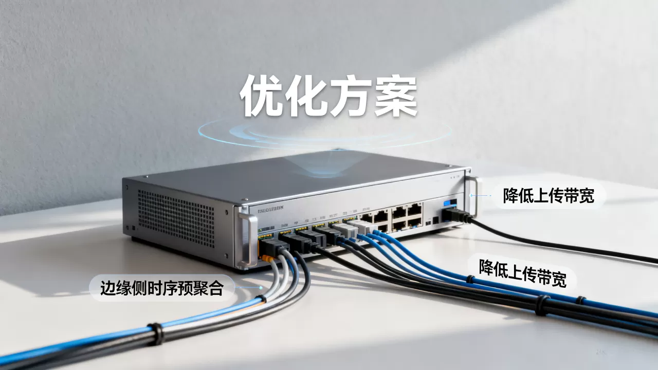边缘侧时序预聚合如何降低上传带宽，有哪些优化方案？