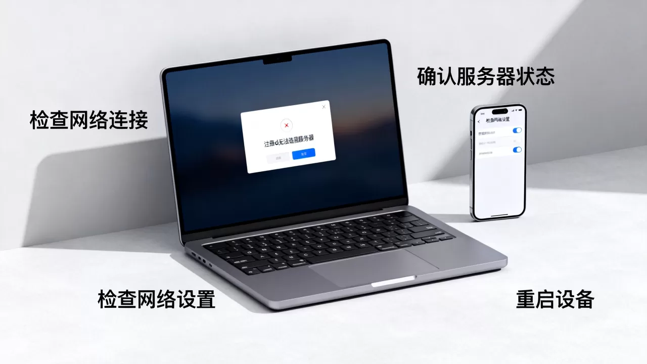 注册id无法连接服务器失败如何解决，是什么原因导致的