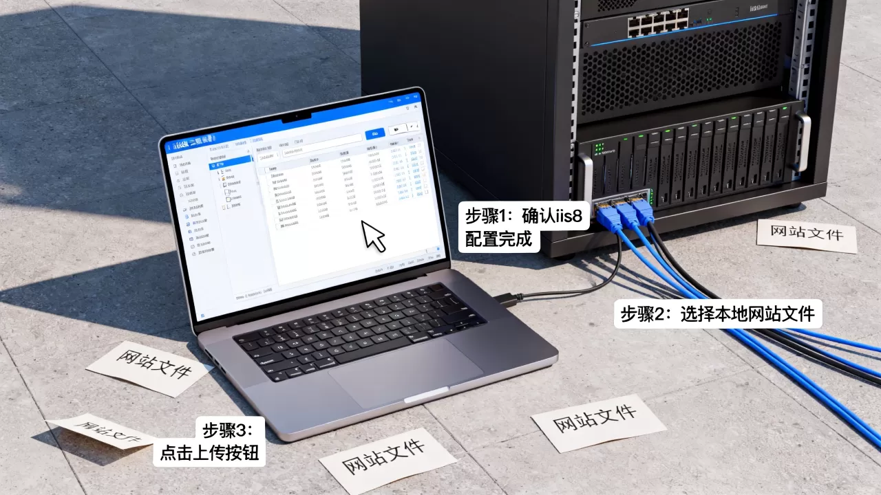 云服务器iis8配置好后如何上传网站？，网站部署步骤详解