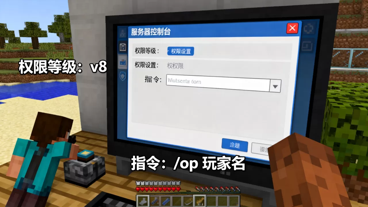 我的世界服务器怎么加v8?,我的世界服务器怎么给玩家权限? 我的世界服务器怎么加v8?,我的世界服务器怎么给玩家权限?