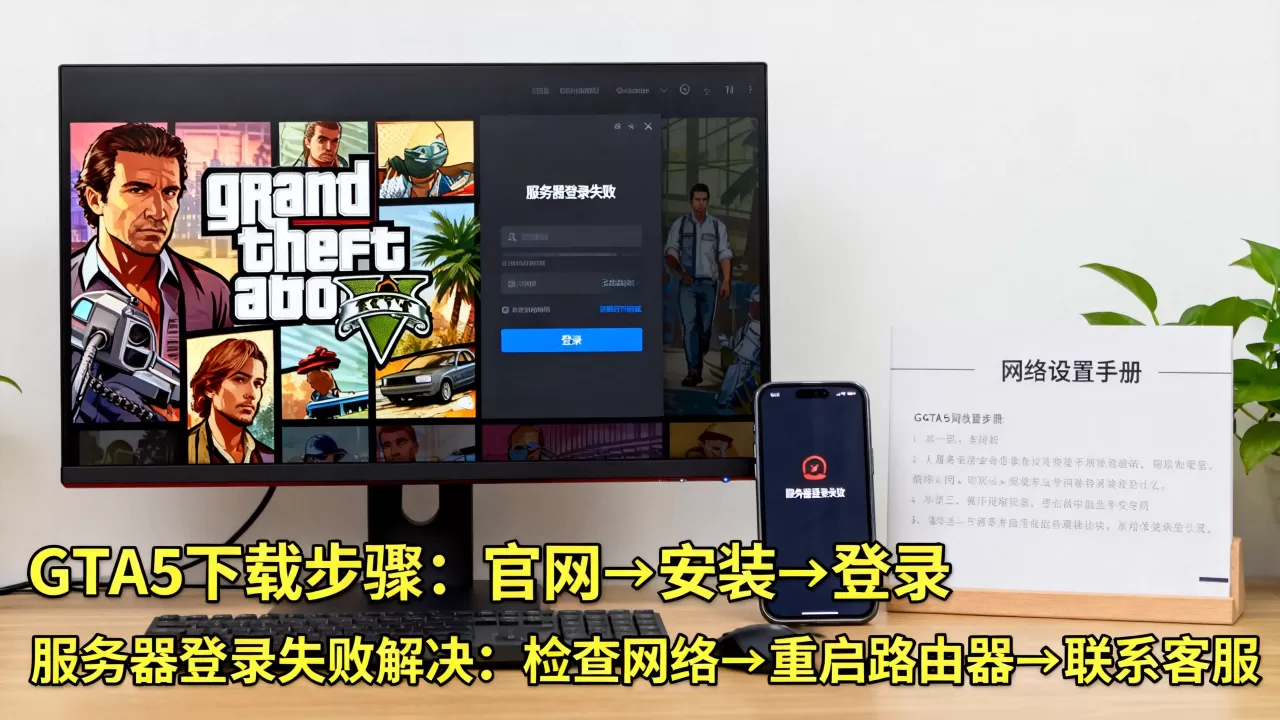 gta5游戏怎么下载，登录不上服务器怎么办？